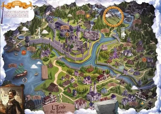 Carte illustrée de l'École des Sorciers, un kit d'aventure Eppikko