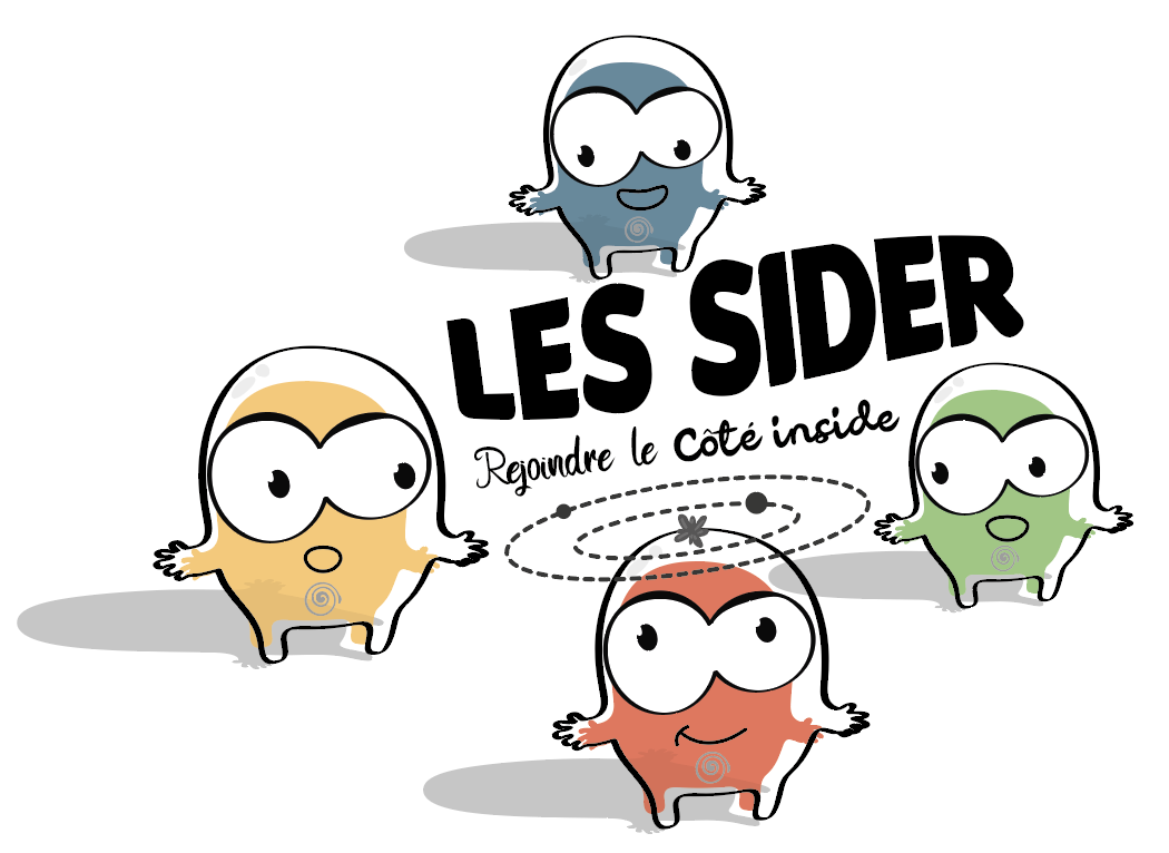 Les Siders : quatre petits personnages colorés autour du titre « Les Sider, rejoindre le côté inside »